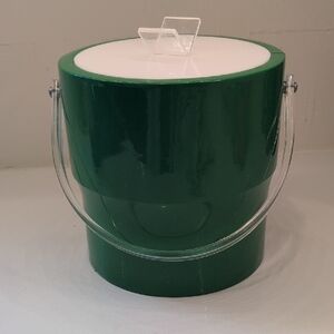 MCM Green Ice Bucket with Lucite Handles